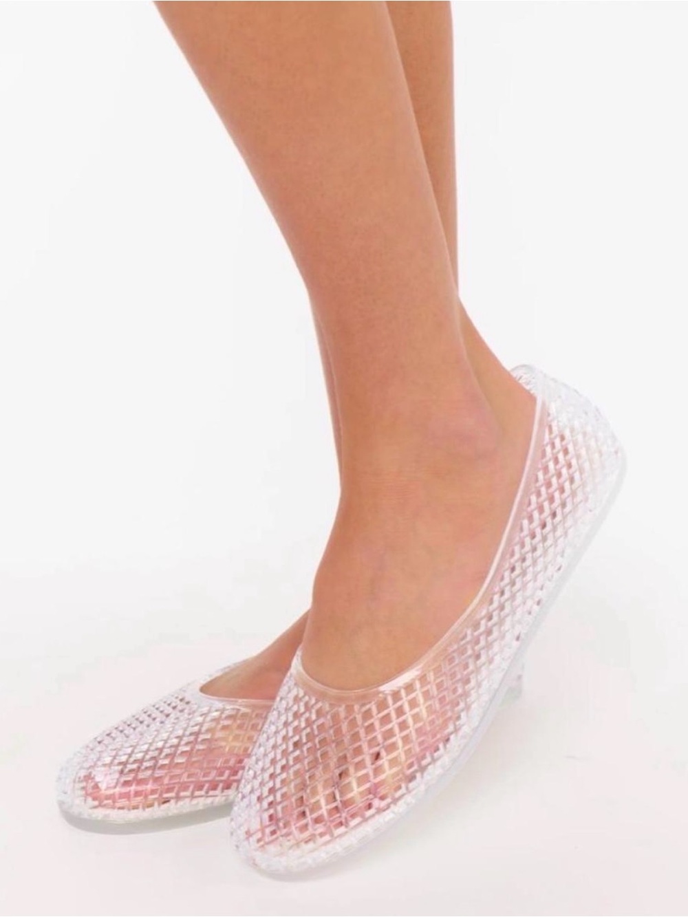 Steve Madden Gyzmo Clear Jelly Flats NEW
